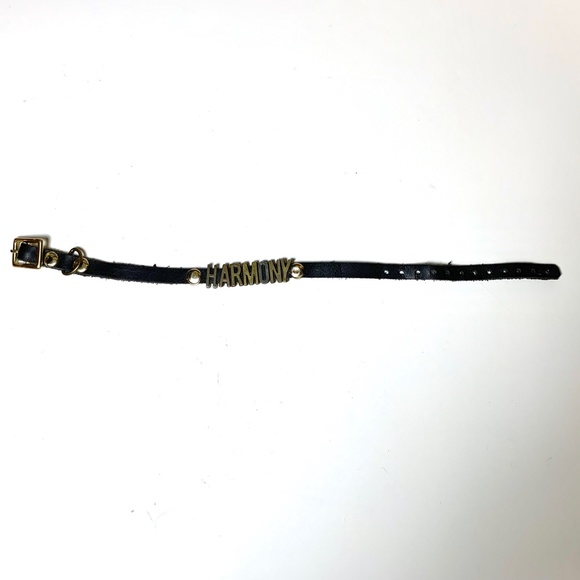 HARMONY Brass Letters Leather Buckle Bracelet - Picture 8 of 16